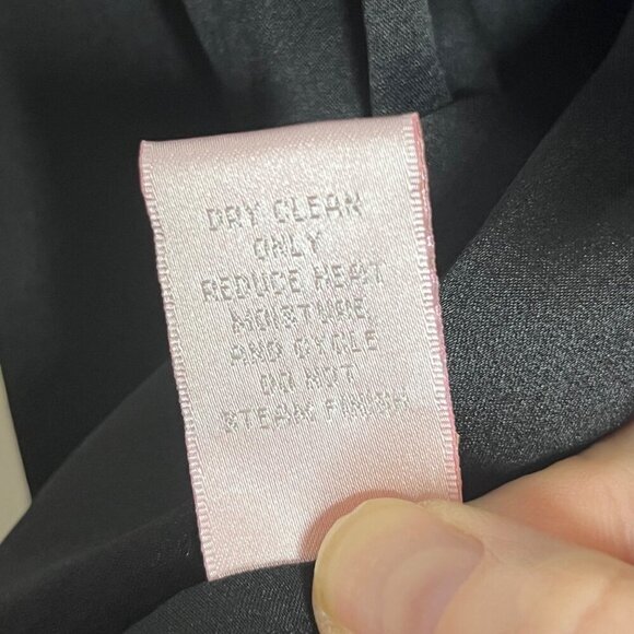 Rebecca Taylor Silk Blend V-Neck Empire‎ Waist Flutter Sleeve Blouse Black 10 - Picture 8 of 9